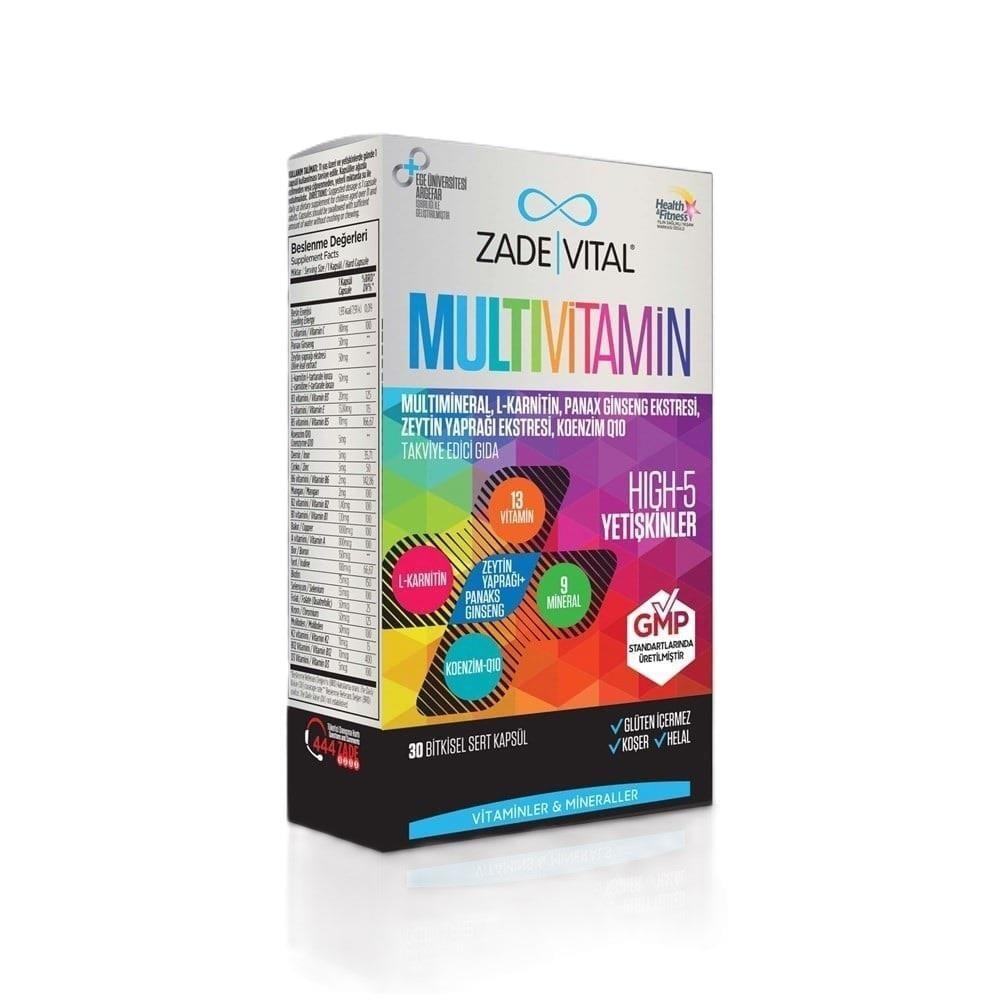Zade Vital Multivitamin Supplement for Adults - 30 Capsules with Vitamins, Minerals, L-Carnitine & Coenzyme Q10 Zade Vital Multivitamin Supplement - 30 Capsules Multivitamin Supplement, Dietary Supplement for Adults, Vitamins and Minerals, L-Carnitine Supplement, Coenzyme Q10, Health Supplements, Wellness Products, Nutritional Support, Energy Boost, Antioxidant Supplements
