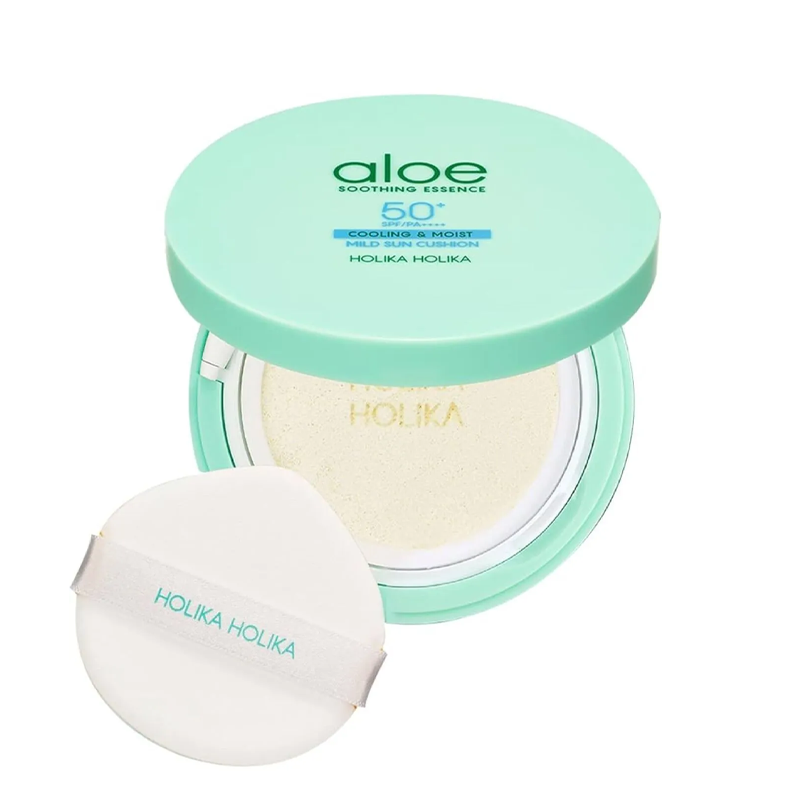 Holika Holika Aloe Mild Sun Cushion SPF50 Soothing Sunscreen 25g