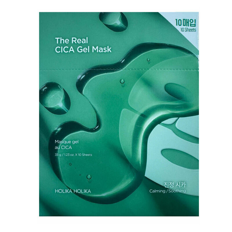 Holika Holika The Real Cica Gel Mask Soothing Sheet Mask 10-Pack