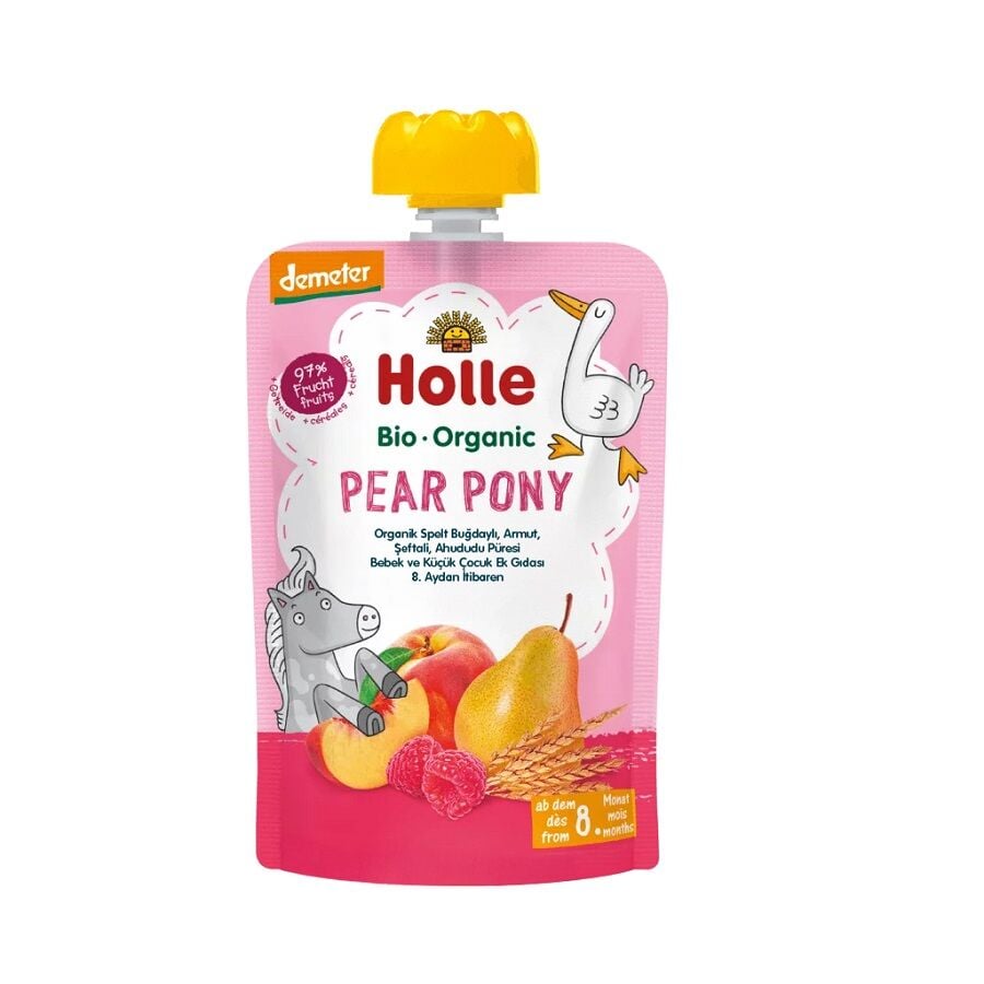 Holle Organic Pear Pony Fruit & Spelt Puree 100g