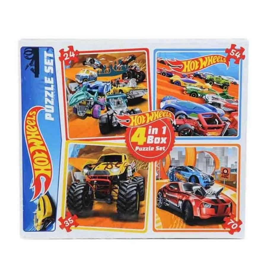 Hot Wheels 4-in-1 Puzzle Set for Kids 4-Pack