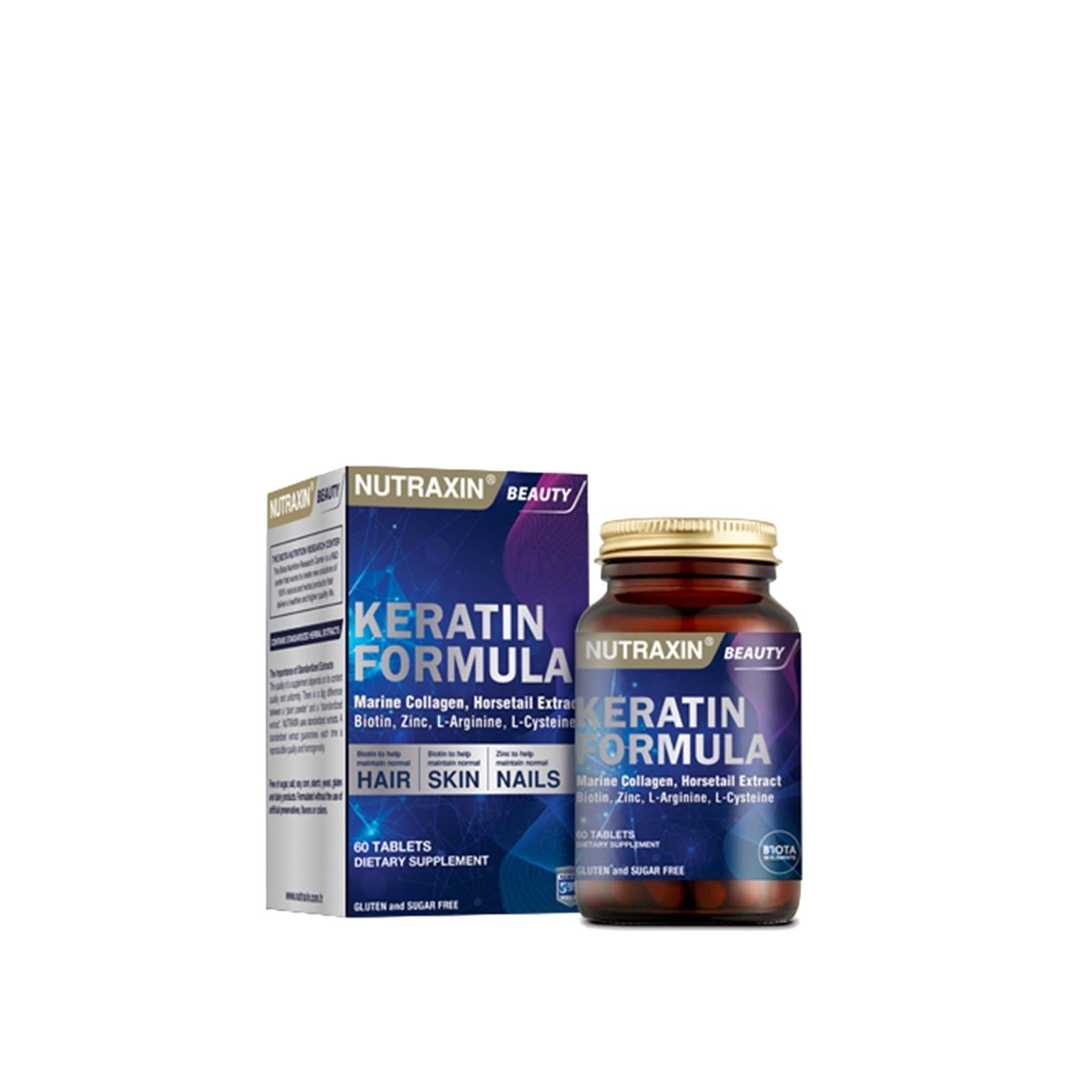 Nutraxin Keratin Formula 60 Tablets - Hair, Skin & Nail Support Supplement Nutraxin Keratin Formula 60 Tablets - Hair, Skin & Nail Support Keratin Supplement, Hair Health Support, Skin and Nail Care, Dietary Supplement, Nutraxin Keratin Formula, Hair Loss Solution, Beauty Supplement, Wellness Product, Hair Care, Skin Health, Nail Health, Health and Beauty, Supplement for Women, Supplement for Men, Beauty and Wellness, Keratin-based Formula, 60 Tablets, Monthly Supply