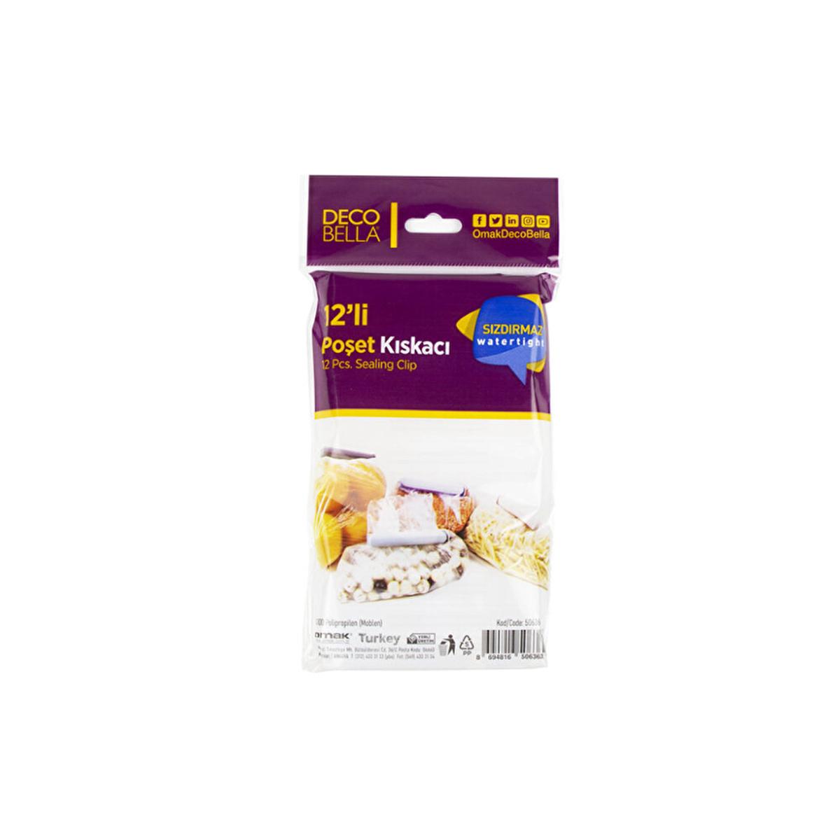 Decobella BPA-Free Plastic Bag Clips for Kitchen Storage - 12 Pack, High-Quality Polypropylene, Easy to Use, Prevents Spillage Decobella BPA-Free Plastic Bag Clips for Kitchen plastic bag clips, bag sealers, kitchen storage solutions, BPA-free kitchen accessories, polypropylene clips, kitchen organization, food storage, cooking essentials, home cooking, eco-friendly kitchen products