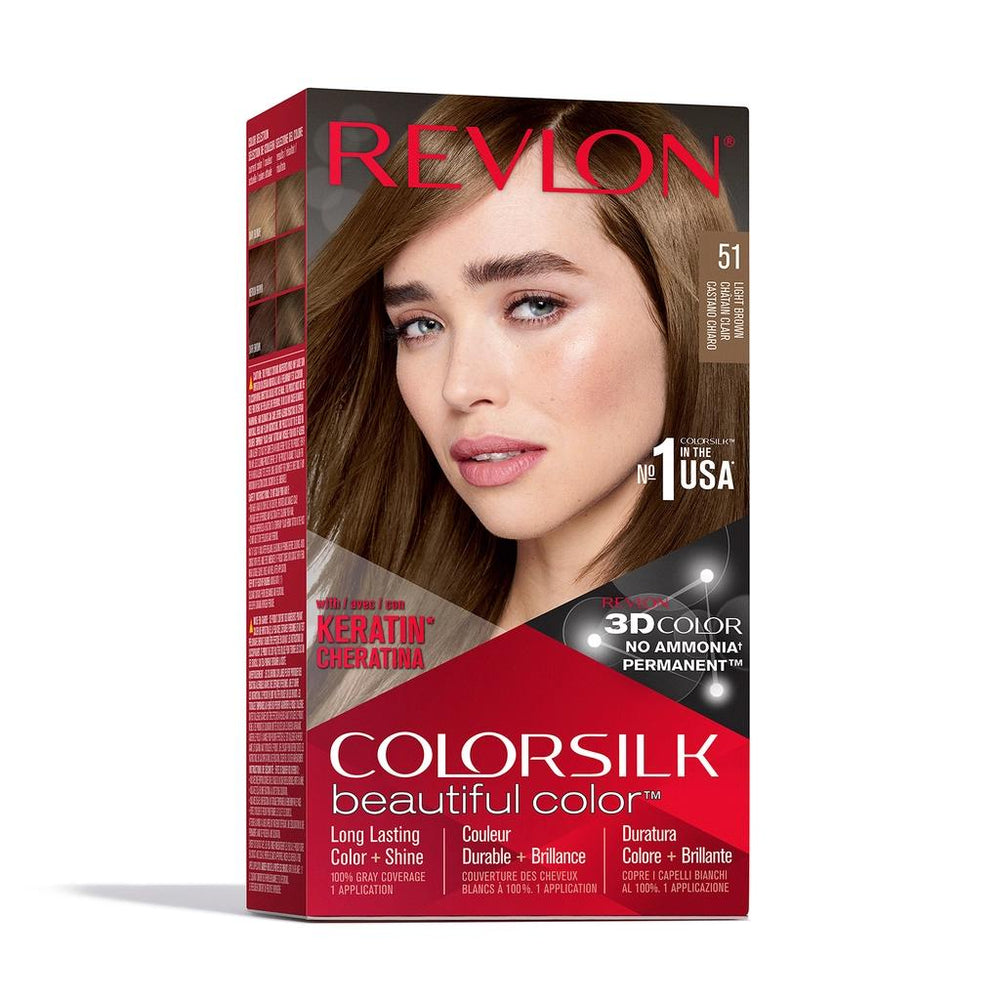 Revlon ColorSilk Hair Color 51 Light Brown 1 Pack