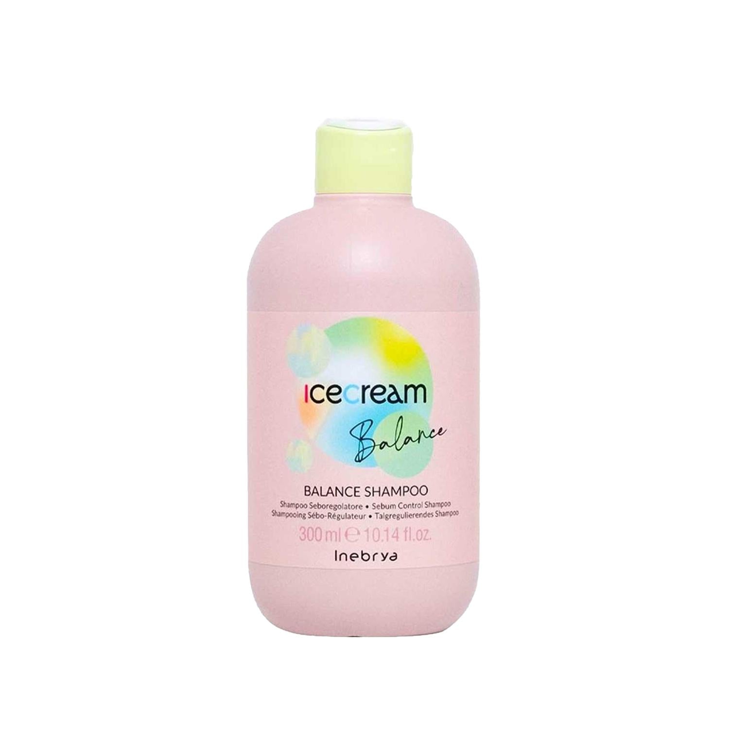 Inebrya Ice Cream Balance Shampoo for Oily Hair - 300ml, Controls Oil Production, Balances Scalp Inebrya Balance Shampoo for Oily Hair - 300ml Shampoo for oily hair, Inebrya Ice Cream Balance, Hair care for oily scalp, 300 ml shampoo, Balance shampoo, oily hair solution, scalp health, gentle shampoo, nourishing shampoo, hair balance, oil control shampoo