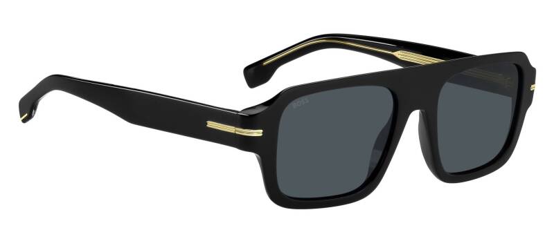 Hugo Boss 1595/S Blue Avio AR Men's Sunglasses - Black/Blue