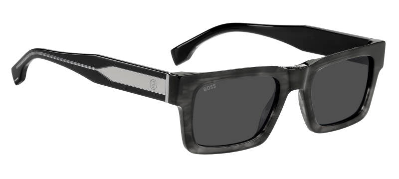 Hugo Boss 1855/S Grey Rectangular Men's Sunglasses 52mm