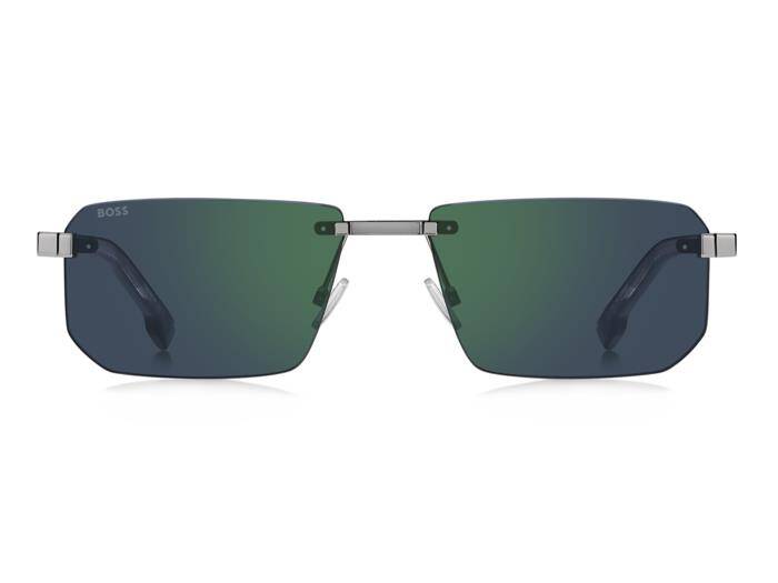 Hugo Boss 1918/S Rectangular Men Sunglasses Silver 57mm