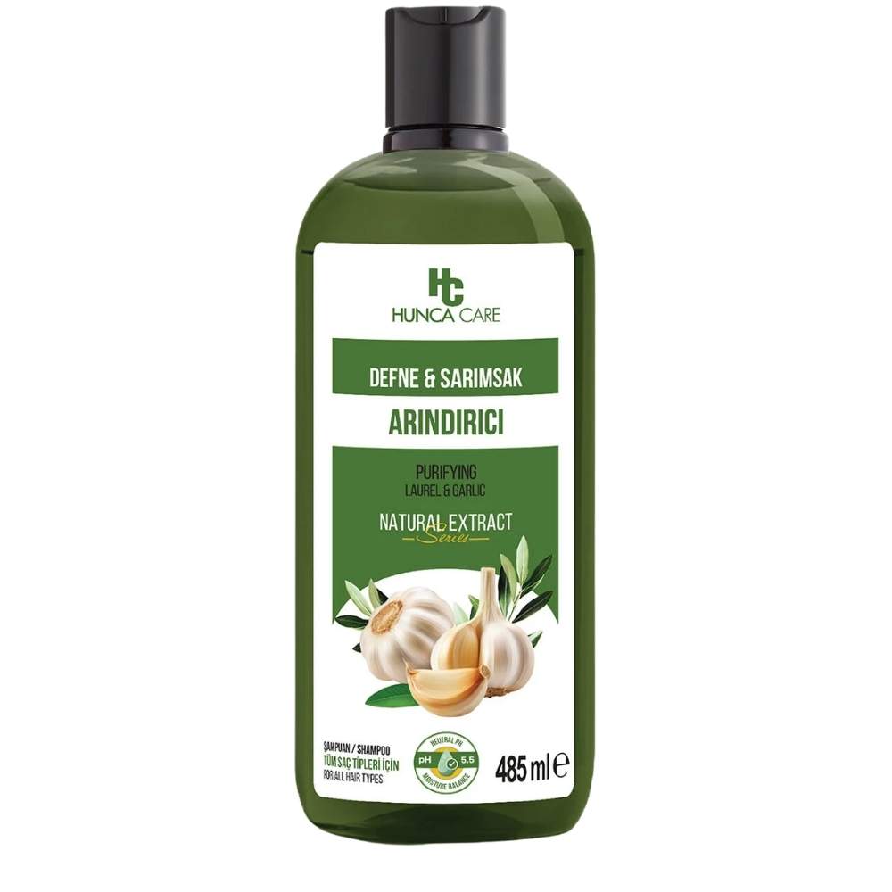 Hunca Care Laurel &amp; Garlic Nourishing Shampoo 485 ml