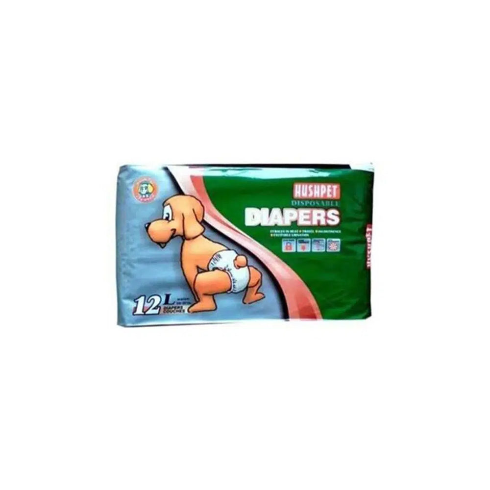 Lion Hush Pet Disposable Diaper for Large Dogs 12 Count