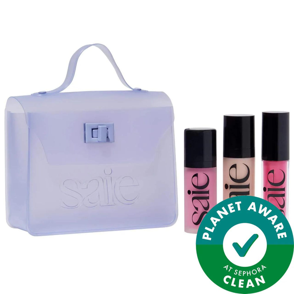 Saie SaieGlow Essentials Starter Set - Natural Glow Makeup Starter Kit with Hydrating Products SaieGlow Essentials Starter Set - Natural Makeup Starter Kit Makeup Starter Kit, Natural Glow Makeup, Hydrating Makeup Products, SaieGlow Essentials, Cosmetic Starter Set, Natural Makeup, Effortless Makeup, Beauty Starter Kit, Hydrating Lip Gloss, Natural Blush, Glow Enhancer, SaieGlow, Makeup for Beginners, Gift Sets for Her, Beauty Essentials, Natural Beauty Products