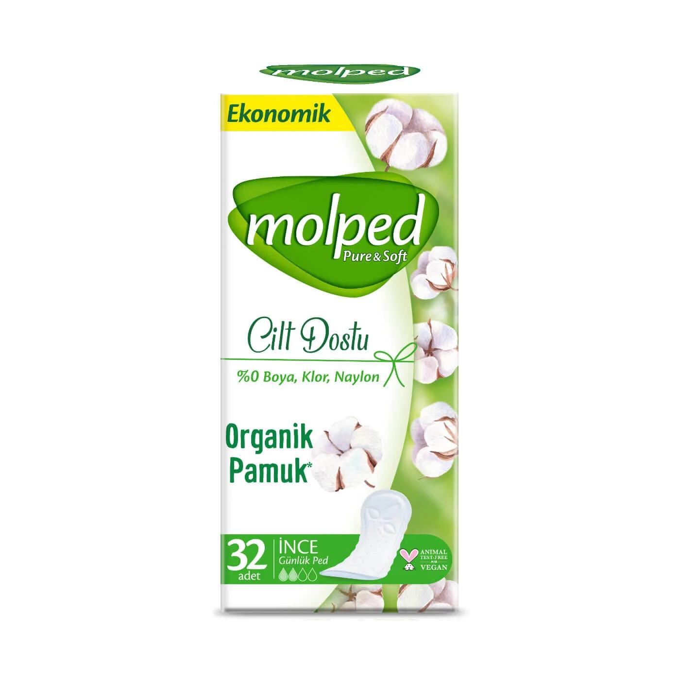 Molped Pure &amp; Soft Daily Pantyliners Eco Pack 32 Count