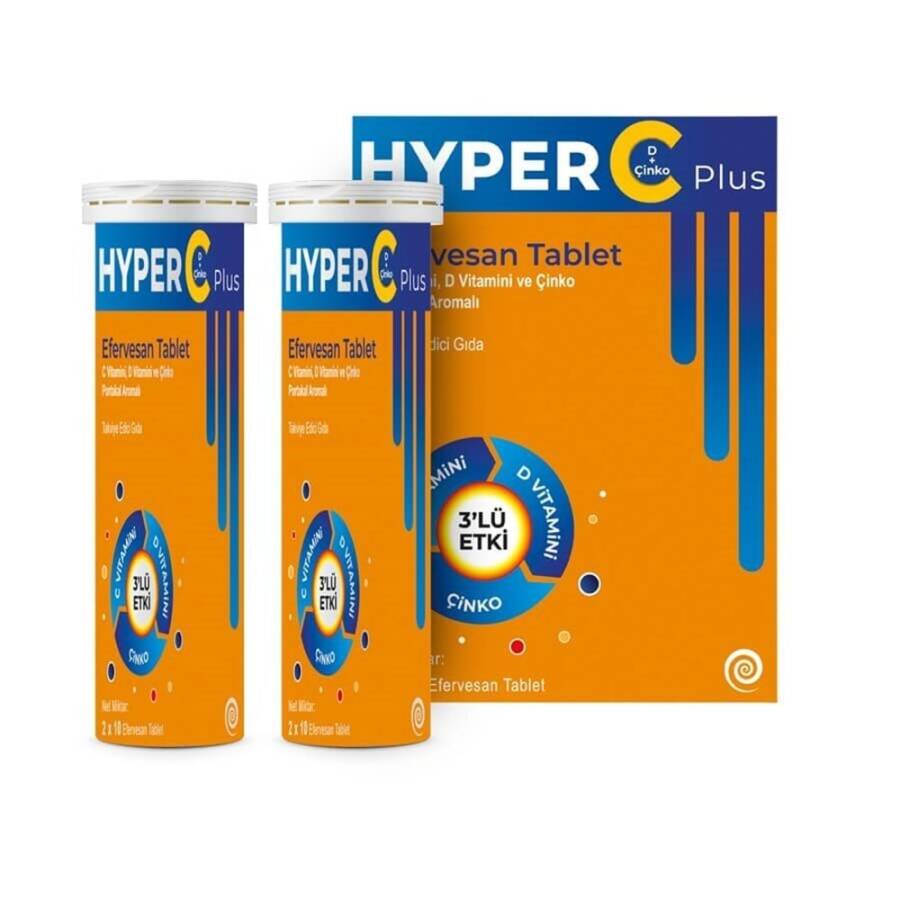 Hyper C Plus Triple Action Effervescent Tablets - 20 Count