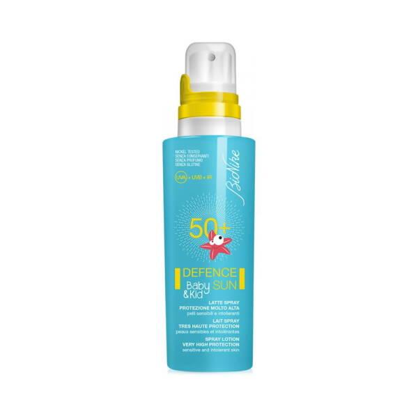 bionike sun spray for kids, bionike kids sunscreen lotion, bio nike defence spray lotion spf50 BioNike Defence Sun Baby and Kid Spray Lotion SPF50+ | 125ml BioNike SPF50+ Sun Spray for Kids - 125ml sunscreen, spf50, kids-sunscreen, baby-sun-protection, gluten-free, nickel-tested, non-perfumed, water-resistant, sensitive-skin, ai-generated