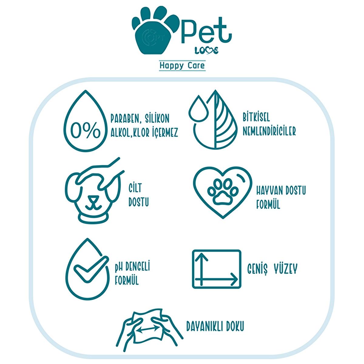 Pet Love Pet Grooming Wipes with 100% Natural Argan Oil - Convenient, Chemical-Free Cleaning for Pets Pet Grooming Wipes with Argan Oil - Natural & Convenient pet grooming wipes, natural pet care, argan oil pet wipes, pet cleaning wipes, evcil hayvan temizleme mendili, chemical-free pet grooming, convenient pet care, hygienic pet products, pet fur care, pet skin care, dog grooming, cat grooming