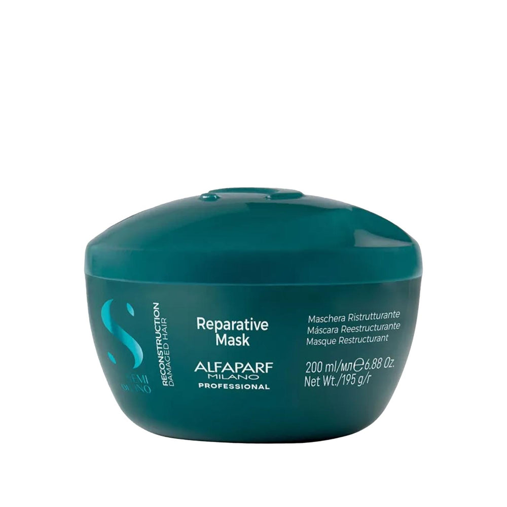 Alfaparf Semi Di Lino Reconstruction Reparative Mask - Intensive Hair Repair & Nourishment for Damaged Hair, - Hair Mask