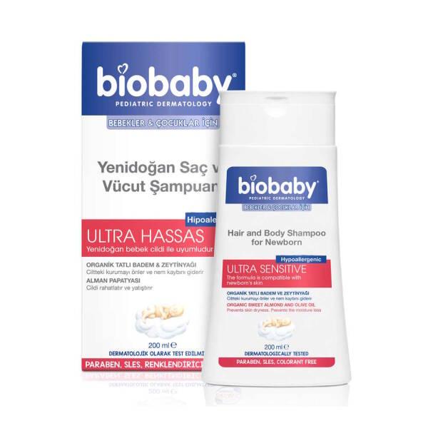Biobaby Newborn Baby Shampoo and Body Wash - Gentle, Natural, 6.76 fl oz - Shampoo