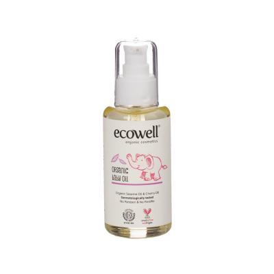 Ecowell Organic Baby Oil - Natural Sesame & Cherry Oil for Sensitive Skin, Paraben & Silicone Free - Gentle Moisturizing Massage Oil (3.38 fl oz) Ecowell Organic Baby Oil - Natural & Gentle Skincare organic baby oil, natural baby skincare, baby massage oil, paraben free baby oil, diaper rash prevention, organic sesame oil baby, cherry oil baby skin, vegan baby oil, baby oil, organic skincare, natural skincare, baby massage, diaper rash, sesame oil, cherry oil, paraben free, silicone free, SLS free, SLES fre