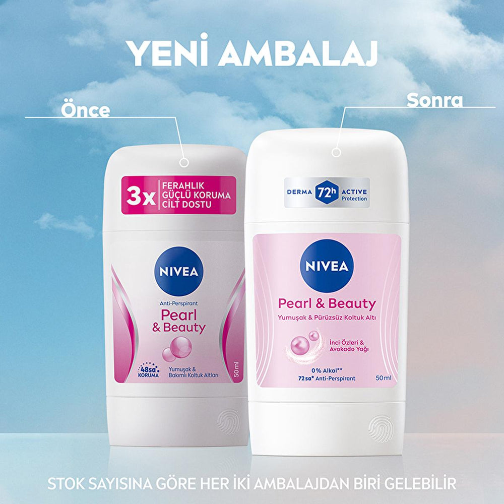 Nivea Women's Deodorant Stick Pearl & Beauty - Long Lasting Anti-Perspirant Protection for Sensitive Skin - view 2