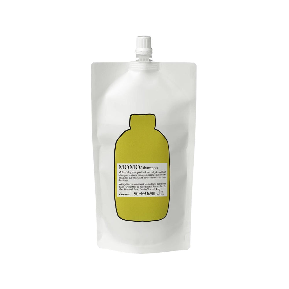 Davines Momo Moisturizing Shampoo - 500ml Hydrating & Protective Hair Care for Dry Damaged Hair - Shampoo