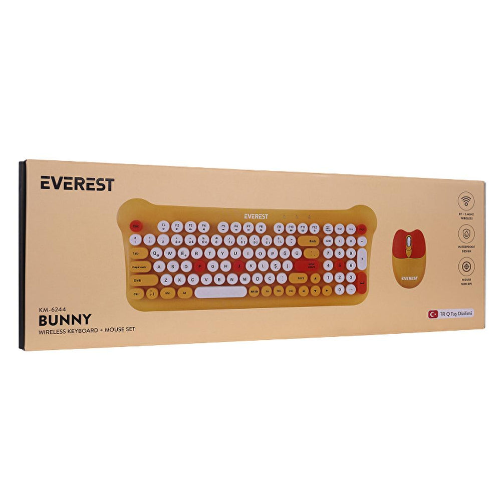 Everest Wireless Keyboard and Mouse Set - 2.4Ghz + Bluetooth, Compact Design, Multimedia Keys - view 8