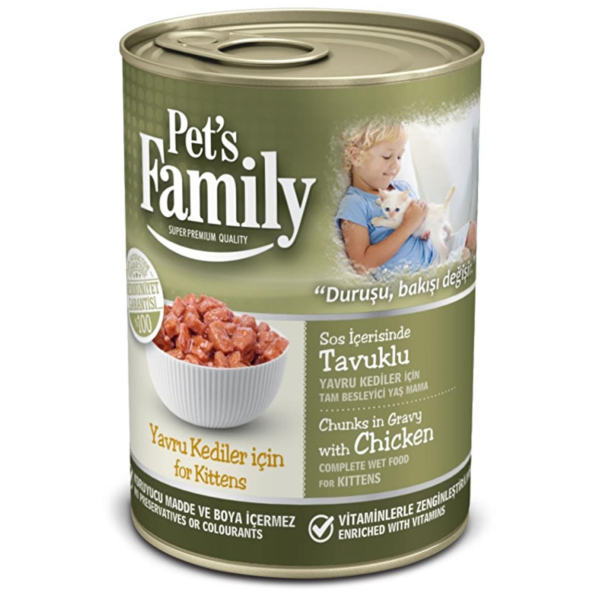 Pet's Family Chicken Kitten Food: Canned Wet Food for Healthy Growth & Development - Taurine Enriched, Complete Nutrition Pet's Family Kitten Food: Chicken, Taurine - Healthy Growth kitten food, wet cat food kitten, canned kitten food, chicken kitten pate, best kitten food, nutritious kitten food, taurine cat food, Pet's Family kitten food, kitten, cat food, wet food, canned food, chicken, pate, taurine, vitamins, A, D3, E, healthy growth, muscle development, immune support, vision, heart health, easy to se