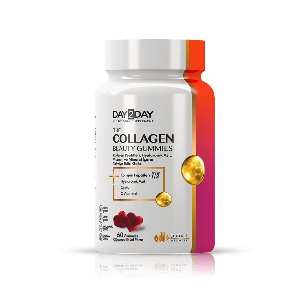 Day2Day Collagen Beauty Gummies - 60 Count Chewable Tablets with Hyaluronic Acid, Vitamin C &amp; Zinc for Skin Health - image 2