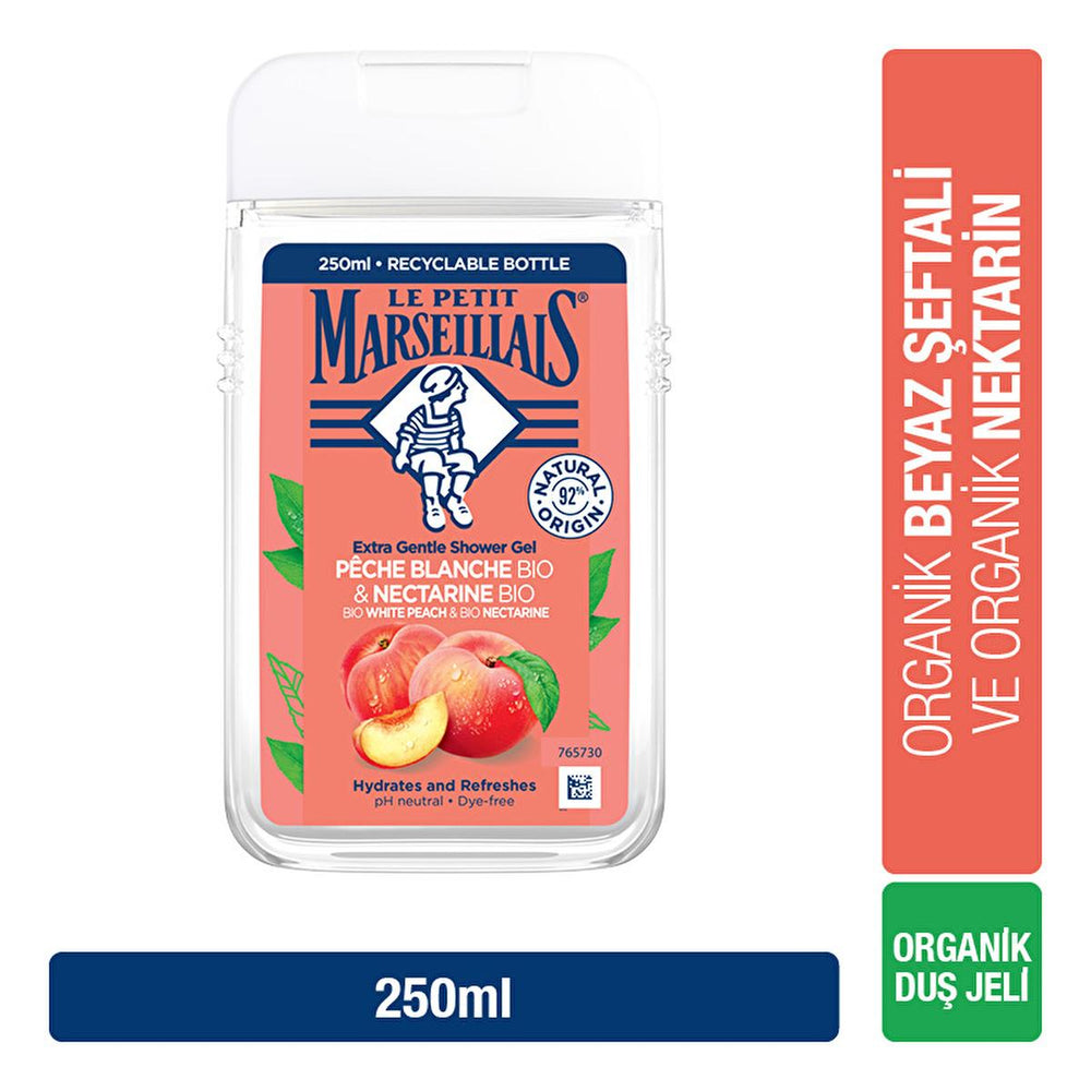 Le Petit Marseillais Peach Scented Shower Gel - Gentle, Moisturizing & Family Friendly - view 2