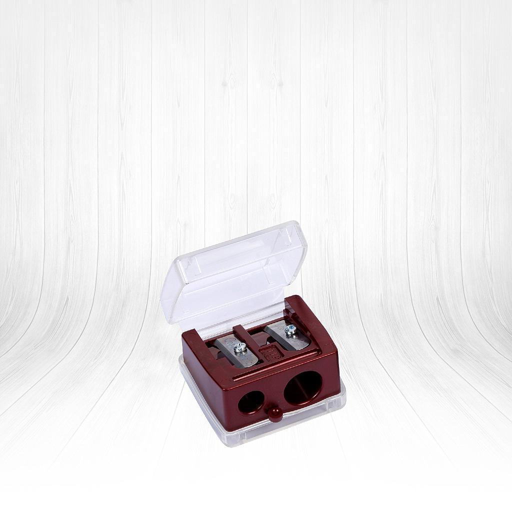 Lionesse Double Capped Pencil Sharpener 6023 - Manual, Compact, and Durable Desk Accessory for Students, Office Workers, and Artists Lionesse Double Pencil Sharpener - Efficient & Safe pencil sharpener, double pencil sharpener, manual pencil sharpener, capped pencil sharpener, desk accessory, office supply, school supply, art supply, stationery, writing utensils, drawing tools