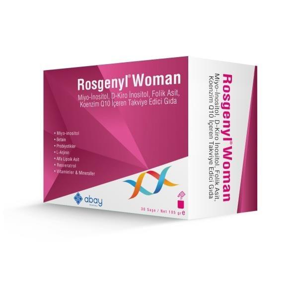 Rosgenyl Women's Dietary Supplement - 30 Sachets | Inositol, Folic Acid, CoQ10 Rosgenyl Woman Dietary Supplement - Women's Health Support Dietary Supplement for Women, Nutritional Support, Inositol Supplement, Folic Acid Supplement, Coenzyme Q10 Supplement, Women's Health Supplements, Women's Wellness, Nutritional Health, Dietary Supplements, Health Supplements, Women's Nutrition