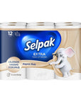 Selpak Cashmere Toilet Paper Ultra Soft & Strong 12 Rolls