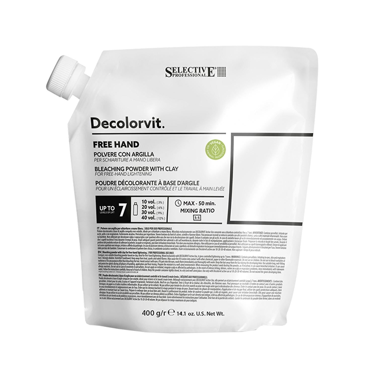 Selective Professional Decolorvit Free Hand Hair Bleach 400g - Professional Hair Lightening Solution Selective Professional Decolorvit Hair Bleach 400g hair bleach, hair lightening, professional hair care, Selective Professional, Decolorvit Free Hand Açıcı, hair treatment, professional-grade hair bleach, 400g hair bleach, Free Hand application, hair care professionals