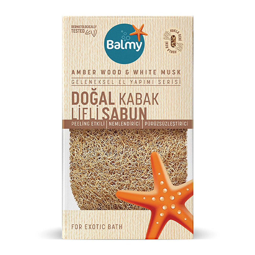 Balmy Natural Loofah Soap with Glycerin - Exfoliating, Moisturizing, and Luxurious Bathing Experience - Exfoliator