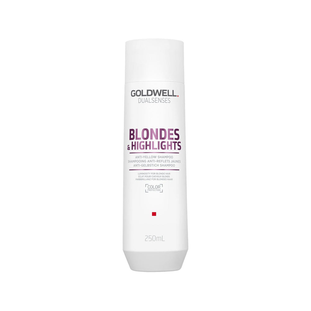 Goldwell Dualsenses Blondes & Highlights Anti Yellow Shampoo 250ml - Maintains Cool Blonde Tones, Reduces Brassiness Goldwell Blondes & Highlights Shampoo - Anti Yellow for Blonde Hair blonde hair shampoo, anti-yellow shampoo, color-treated hair care, Goldwell Dualsenses, blonde hair maintenance, hair care for highlighted hair, brassiness reduction, cool blonde tones, gentle shampoo for color-treated hair, hair color preservation