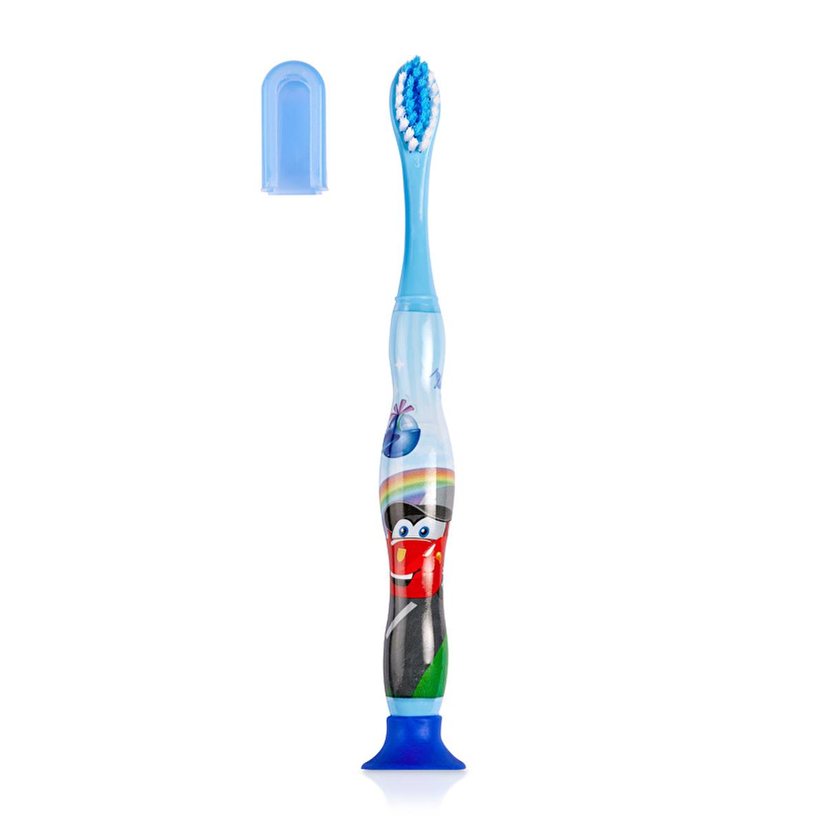 benri dent kids toothbrush front view, benri dent kids toothbrush with protector cap, benri dent kids toothbrush ergonomic handle Benri Dent Kids Toothbrush with Protector Cap - Gentle Oral Care for Children Benri Dent Kids Toothbrush - Soft & Safe for Children benri, kids-toothbrush, soft-toothbrush, toothbrush-for-children, child-safety, oral-care, toothbrush-with-cap, vacuum-base, dentist-recommended, ai-generated