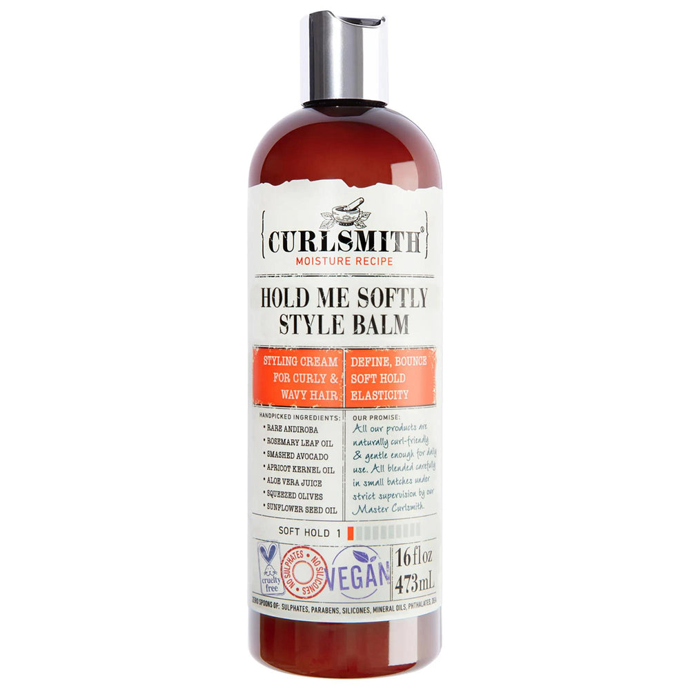 Hold Me Softly Curly Hair Styling Cream Balm - Vegan, Sulfate-Free Curl Enhancer for Wavy, Curly, Coily Hair Hold Me Softly Curly Hair Cream - Vegan & Sulfate-Free curly hair styling cream, curl enhancing product, frizz control for curly hair, vegan hair care, sulfate-free hair styling, wavy hair products, coily hair products, natural hair care, cruelty-free beauty, gluten-free cosmetics, coconut oil hair products, aloe vera hair care