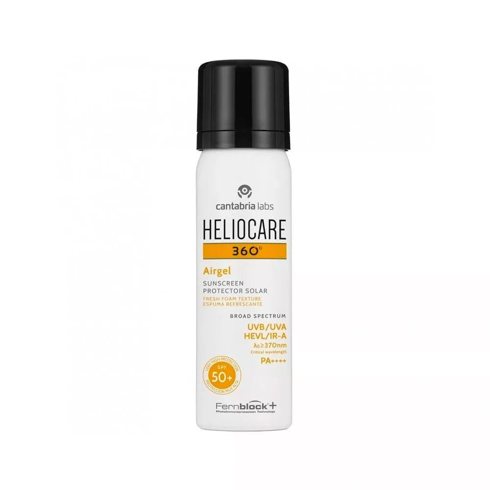 heliocare 360 airgel sunscreen gel front view, heliocare 360 airgel sunscreen gel packaging, heliocare 360 airgel sunscreen gel application Heliocare 360 Airgel SPF 50+ Sunscreen Gel | 2 fl oz Heliocare 360 Airgel SPF 50+ Sunscreen Gel - 2 fl oz heliocare, sunscreen, spf-50, gel, skincare, sun-protection, adults, face, ai-generated, lightweight