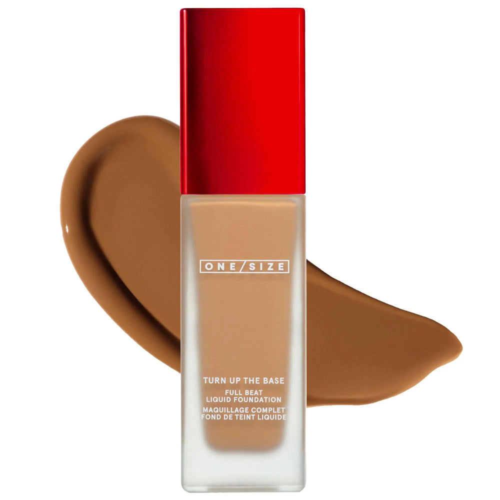 Turn Up the Base - Waterproof Liquid Foundation for Full Coverage | Vegan & Cruelty-Free Waterproof Liquid Foundation for Full Coverage | Vegan & Cruelty-Free waterproof liquid foundation, full coverage foundation, vegan foundation, cruelty-free foundation, long-wear foundation, sensitive skin friendly, dermatologist-tested, non-comedogenic, matte finish, liquid formulation, natural ingredients, plant-derived emollients, lauoryl lysine, rice silk powder