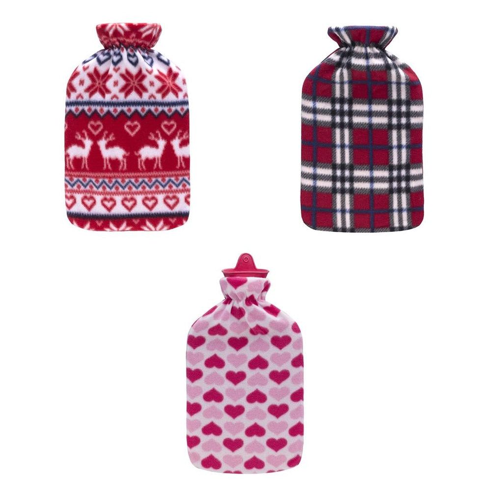 Eklips Fleece Covered Hot Water Bottle for Comfort 2 L