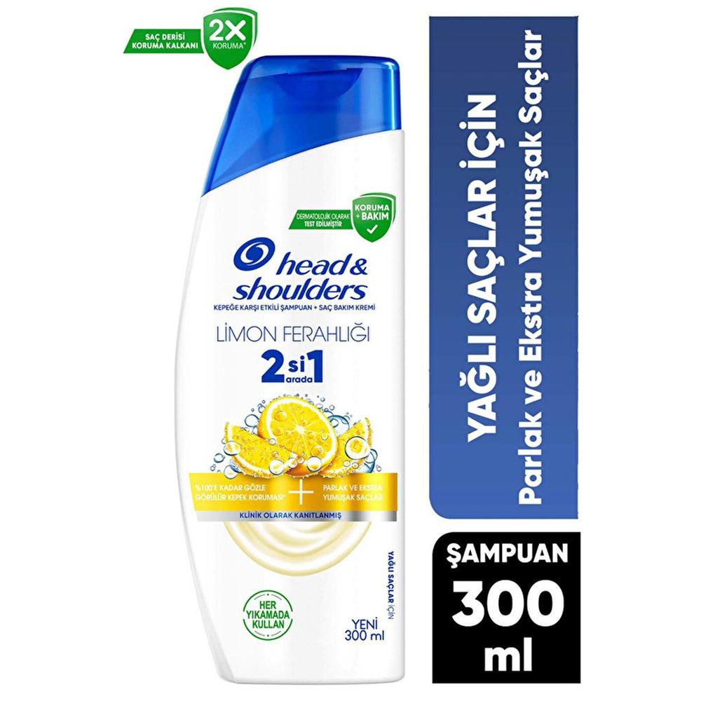 Head & Shoulders Lemon Fresh 2-in-1 Anti-Dandruff Shampoo: Cleanses, Conditions & Controls Oily Hair & Itchy Scalp for Men & Women Head & Shoulders Lemon 2-in-1: Anti-Dandruff Shampoo for Oily Hair anti-dandruff shampoo, 2-in-1 shampoo conditioner, oily hair shampoo, lemon fresh shampoo, head and shoulders shampoo, dandruff treatment, itchy scalp shampoo, shampoo for oily scalp, pyrithione zinc shampoo, dandruff control shampoo, dandruff, oily hair, 2-in-1, lemon, fresh scent, shampoo, conditioner, hair car
