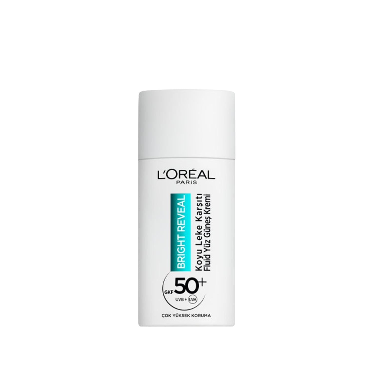 Loreal Paris Bright Reveal SPF 50+ Anti-Dark Spot Facial Sunscreen - Daily Protection & Even Skin Tone, Fluid Texture, 1.69 fl oz Loreal Paris Bright Reveal SPF 50+ Sunscreen - Anti-Dark Spot & Daily Protection Loreal Paris Bright Reveal, SPF 50+ Sunscreen, Anti-dark spot facial cream, Daily facial sun protection, Fluid sunscreen for face, Sunscreen for Face, Anti-aging skincare, Facial sun protection, Hyperpigmentation treatment, Skincare with SPF, Brightening skincare, Lightweight sunscreen, Non-greasy su