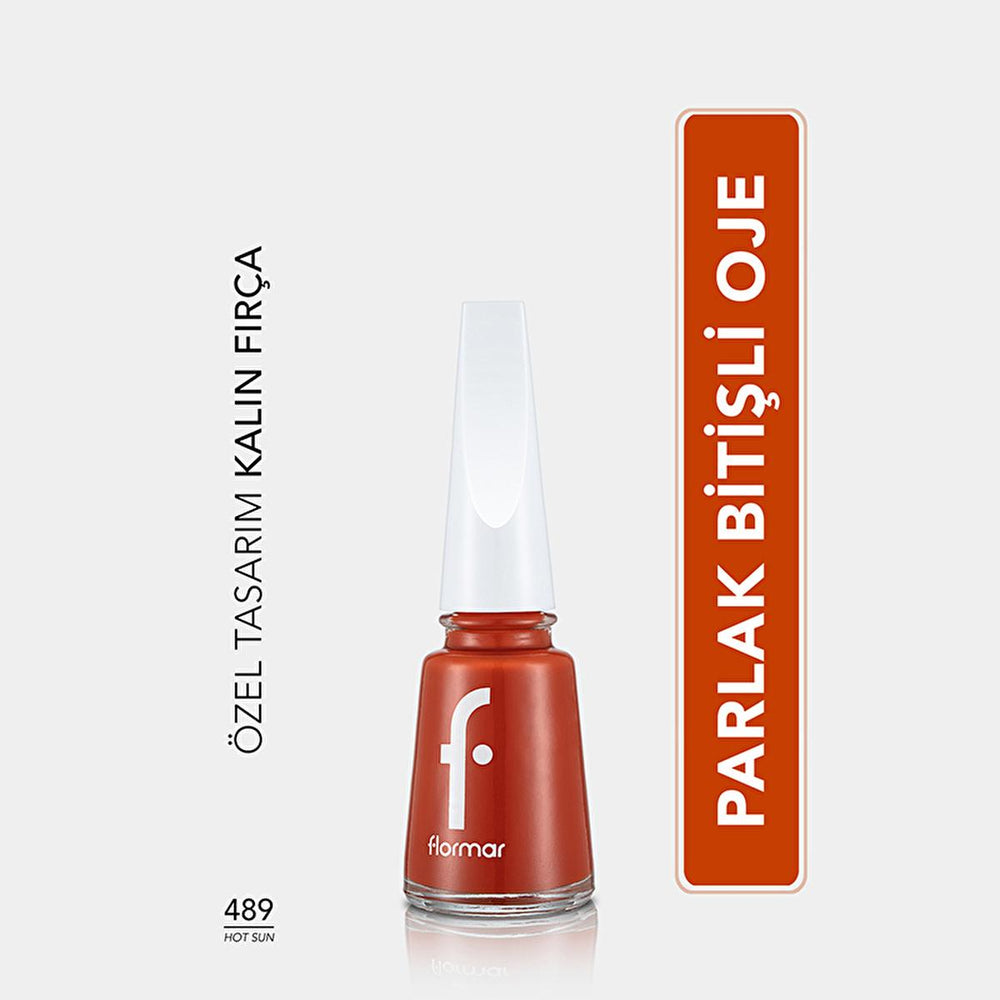 Flormar Hot Sun Nail Enamel: Intense Color, Long Lasting, Chip Resistant Nail Polish for Vibrant, Healthy Nails Flormar Nail Polish: Chip Resistant, Long Lasting, Intense Color nail polish, nail enamel, high pigment nail polish, long lasting nail polish, chip resistant nail polish, Flormar nail polish, glossy nail polish, nail color, nail care, vibrant color, nail care, fashionable nails, strengthen nails, long-lasting wear, manicure, pedicure, nail art, gifts for her, beauty, cosmetics, nail health, Hot Su