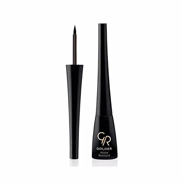 Golden Rose Dipliner Black Liquid Eyeliner - Precise, Easy Apply, Black Color - 1 Piece Golden Rose Black Liquid Eyeliner - Precise & Easy Apply liquid eyeliner, black eyeliner, easy apply eyeliner, precise eyeliner, Golden Rose Dipliner, beauty, cosmetics, makeup, eye makeup, black liquid eyeliner, precise applicator, easy application, single unit packaging