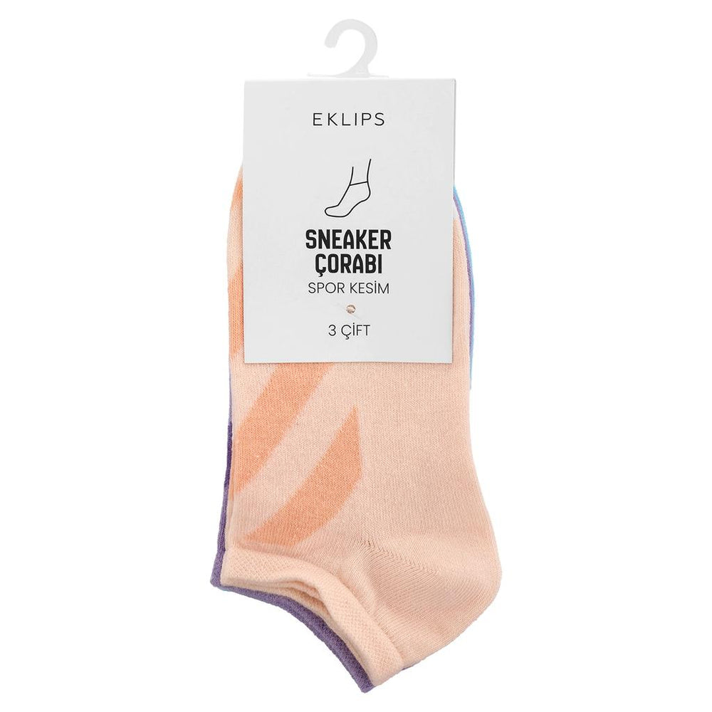 Eklips Colorful Unisex Sneaker Socks Comfort 3-Pack