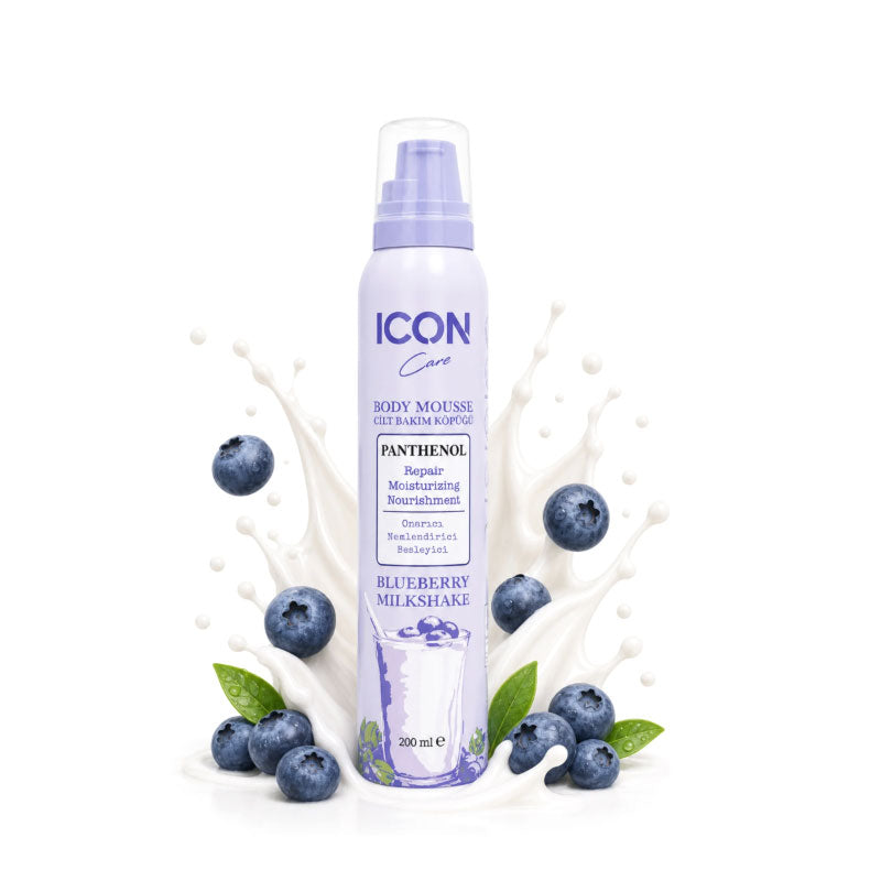 Icon Care Blueberry Milkshake Body Foam for Soft Skin 200 ml