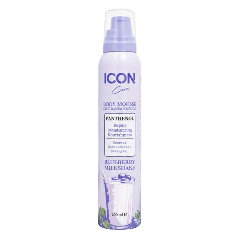 Icon Care Blueberry Milkshake Body Foam for Soft Skin 200 ml