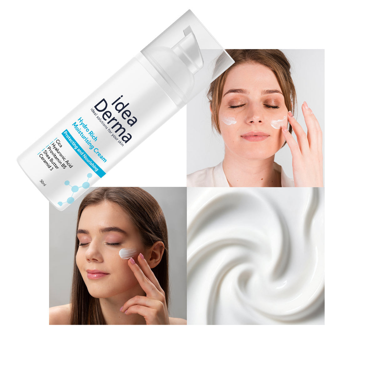 Idea Derma Hydro Rich Moisturising Cream for Dry Skin 50ml