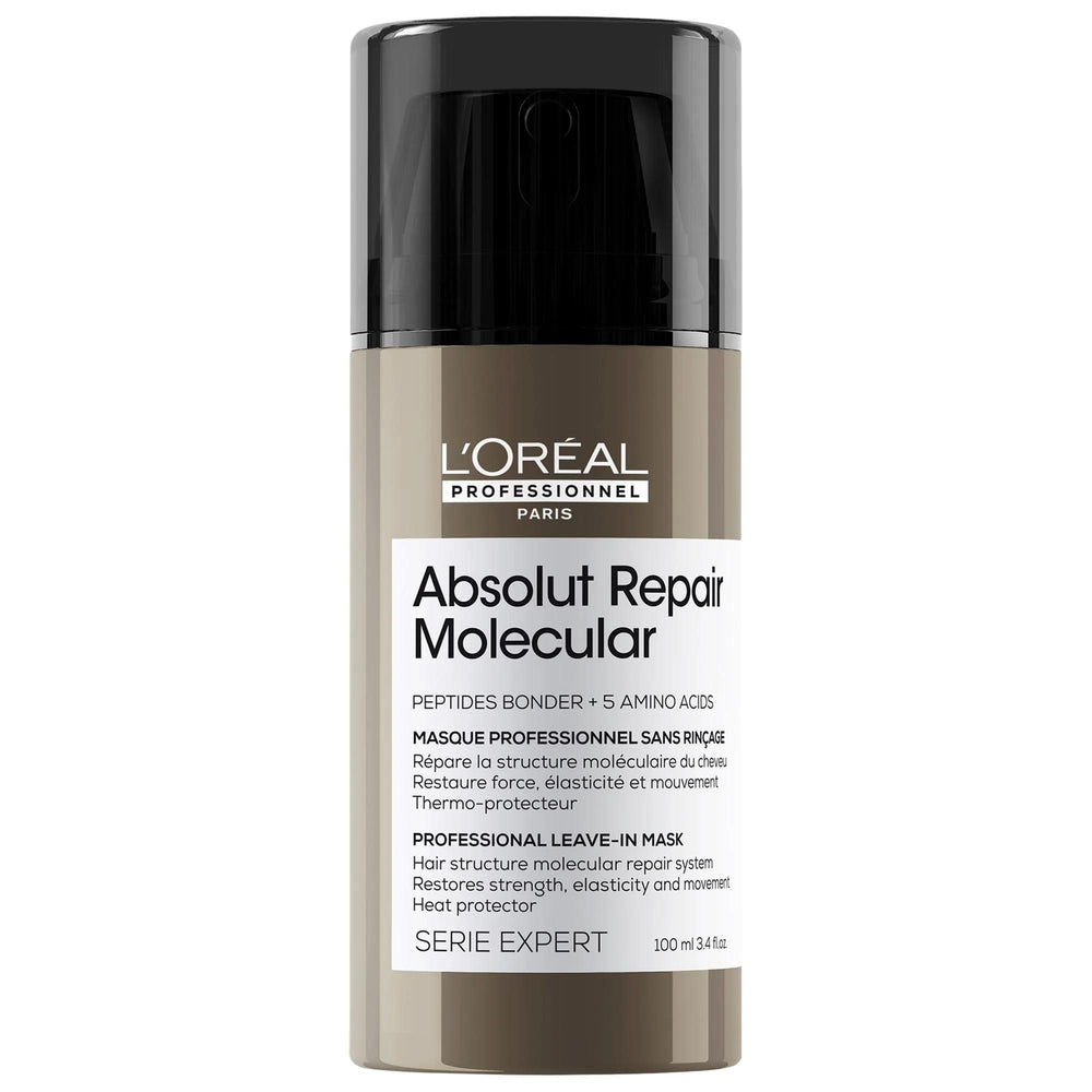 L'Oréal Professionnel Absolut Repair Molecular Leave-In Cream for Damaged Hair - Hair Repair & Strengthening Treatment with Bond Building Peptides Absolut Repair Leave-In Cream for Damaged Hair | L'Oréal Professionnel Leave-In Hair Cream, Hair Repair, Damaged Hair Treatment, Heat Protectant, Hair Strengthening, Bond Building Peptides, Hair Care, Hair Treatment, Salon Grade Hair Products, L'Oréal Professionnel, Hair Protection, Hair Health, Hair Shine, Hair Smoothening