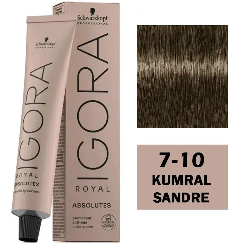 Igora Royal Absolutes Anti-Age Hair Color 7-10 Medium Blonde Cendre 60ml