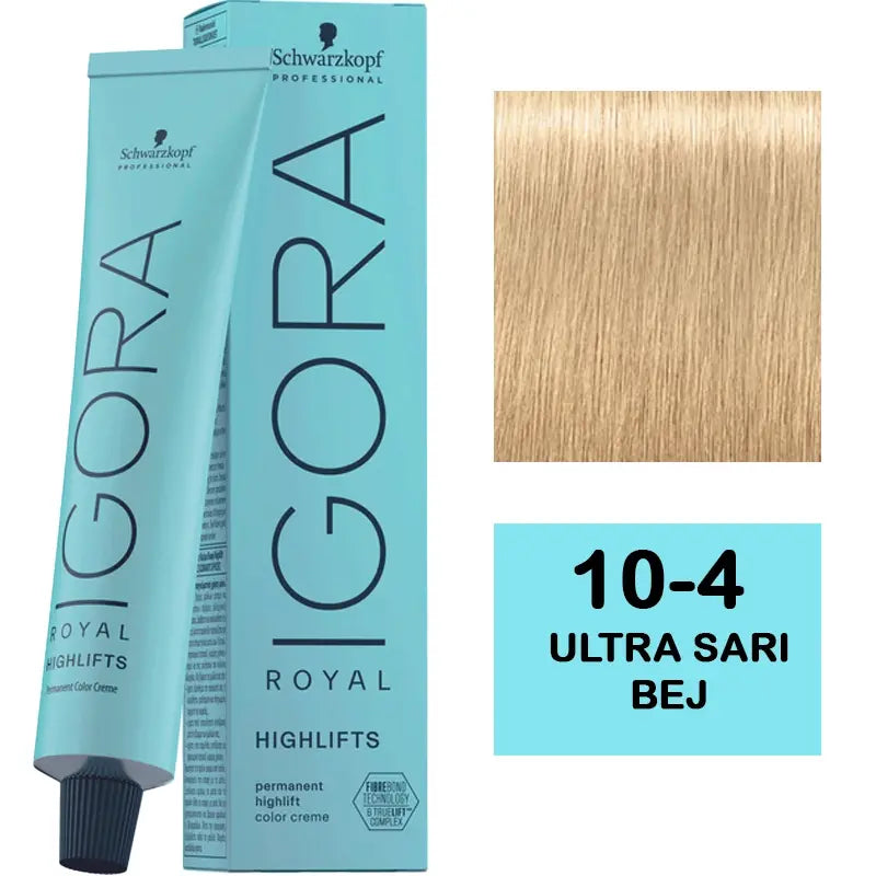 Igora Royal Highlifts 10-4 Ultra Blonde Beige Hair Color 60ml